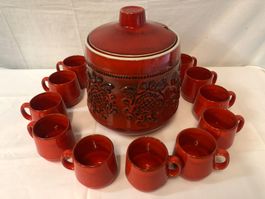 Bowl-Set; Topf mit 11 Tassen