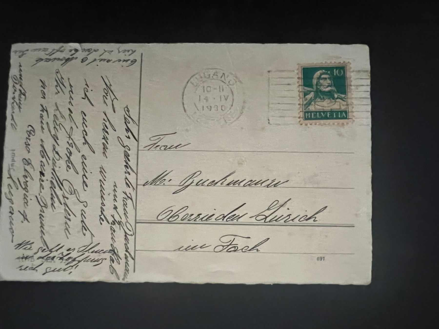 Ansichtskarten: Ansichtskarte Kitsch Ostern 1930   (V237) – Gebraucht aus Hinwil von Sidi4 1