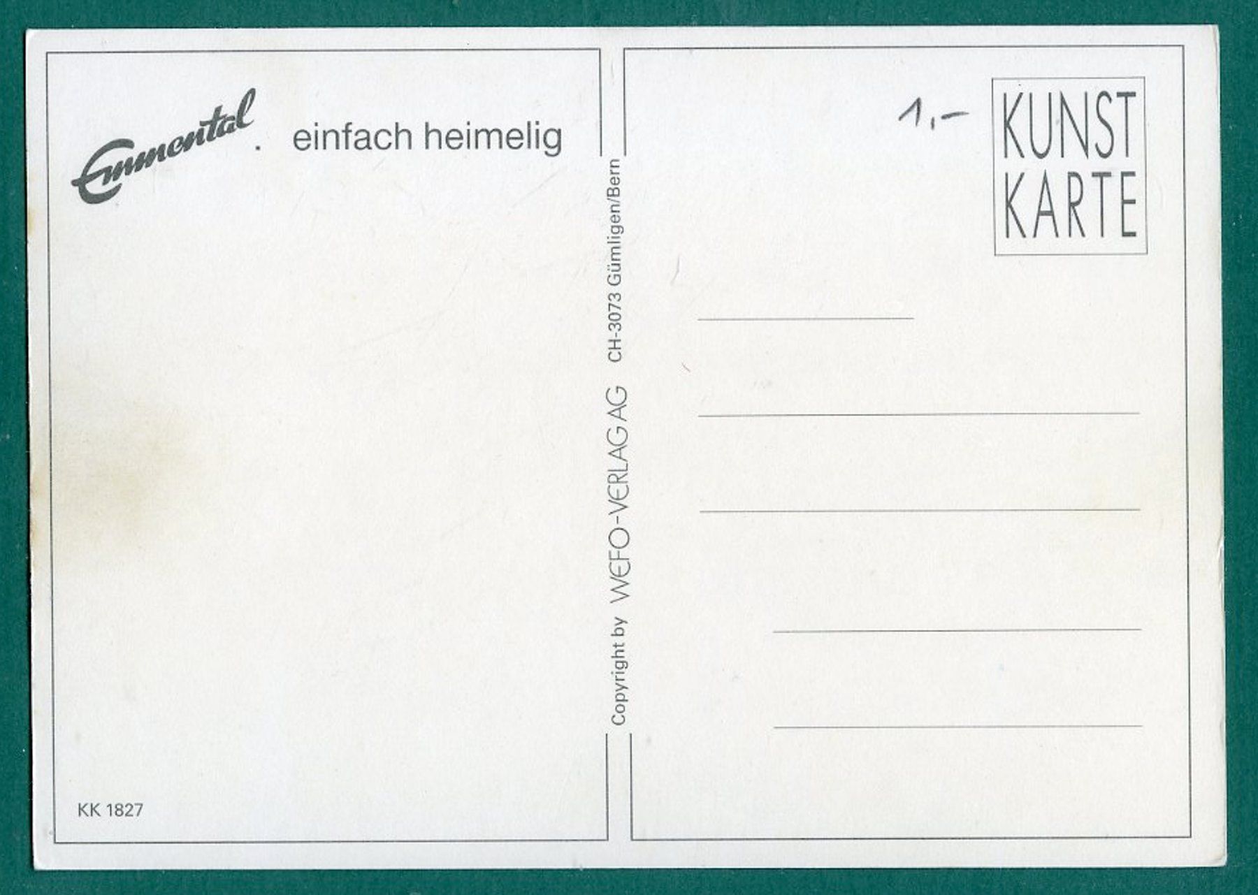 Cartes postales: Emmental, einfach heimelig, ungelaufen, Grossformat – D'occasion à Sargans par Hausi1951 1