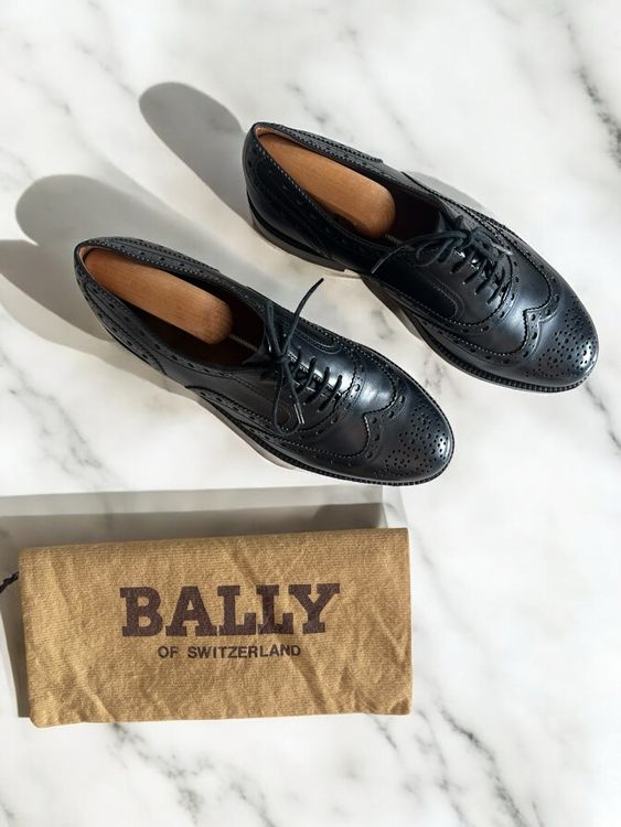 BALLY SCRIBE Handmade Oxford Brogues UK 7D /40 Vintage Luxus (Gebraucht ...