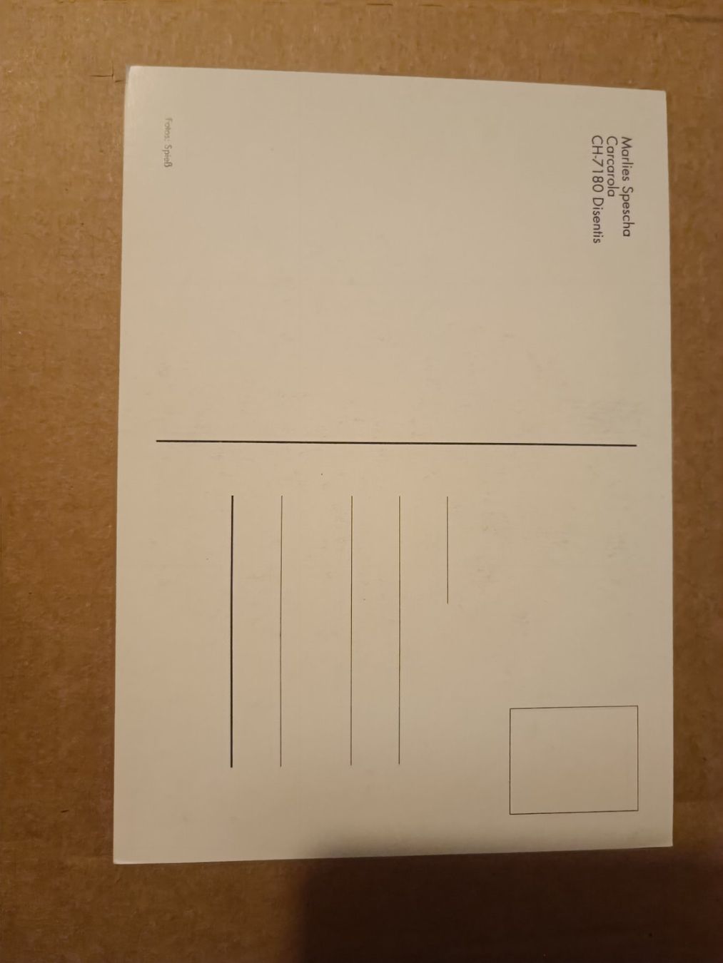 Autogramme: Marlis Spescha - handsigniert -90er Jahre – Gebraucht aus Menziken von Artographs 1