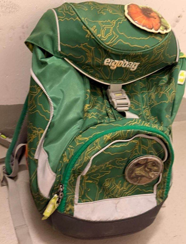 Ergobag Borse & Zaini: Schulrucksack Ergobag Pack grün Dinosaurier Motiv – Usato da Dättwil AG venduto da sar_7kqc
