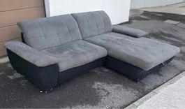 Ecksofa grau mit Stauraum
