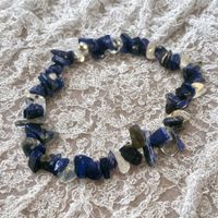Splitterarmband Lapislazuli & Bergkristall, 19.5cm