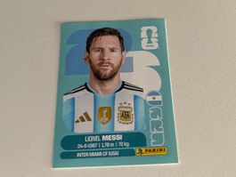 Panini Bild Messi. Argentinien WM 2026. Seltene Version