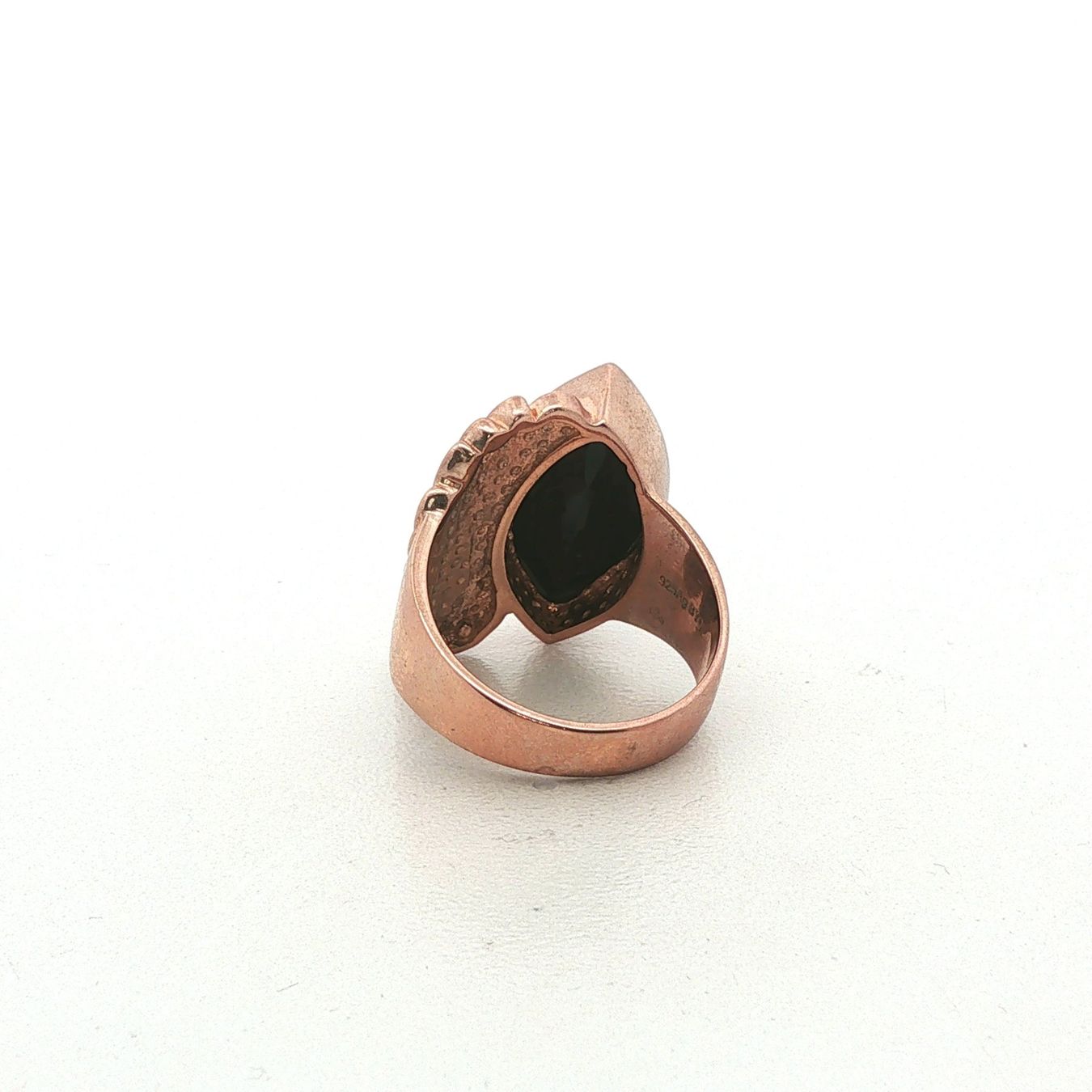 Olga Ribler Anelli: Silberring roseergoldet mit Onyx Grösse 60 – Nuovo (secondo la descrizione) da Luzern venduto da Schmuckoutlet 7