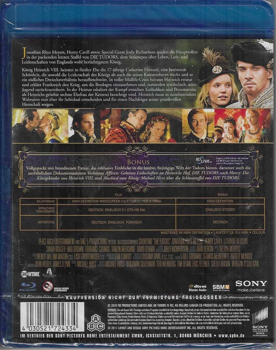Tutti i DVDs: Die Tudors - Staffel 4 Blu-ray – Nuovo e nell'imballaggio originale da Flims - Dorf venduto da Stagediver 1