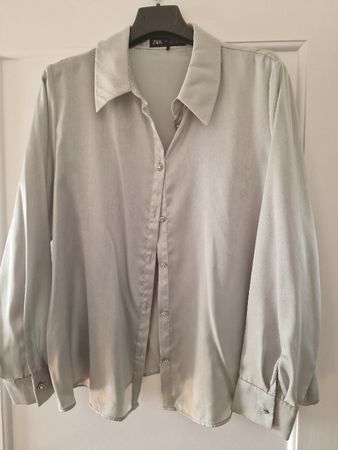 Elegante Damenbluse Gr. 42 Strassknöpfe Festlich