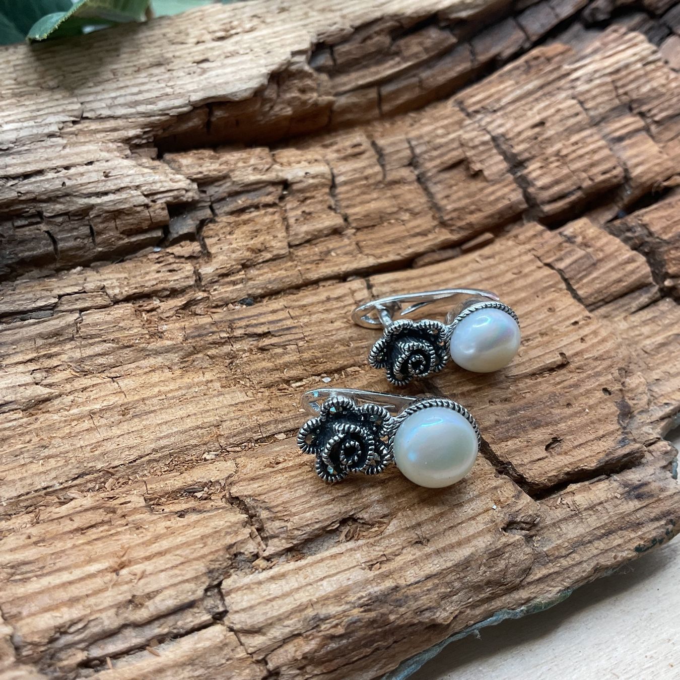 Orecchini pendenti & Orecchini a lobo: Vintage Ohrstecker Sterlingsilber mit Perle – Nuovo (secondo la descrizione) da luzern venduto da Alpendorf1 2