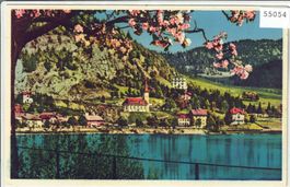 Le Pont et le Lac de Joux - Litho