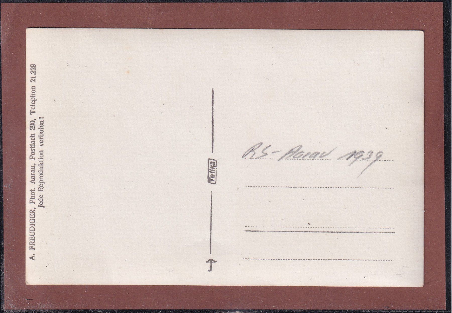 Cartes postales: Ecole de recrue Aarau RS - 1939 – D'occasion à Orvin par Pyaeschli 1