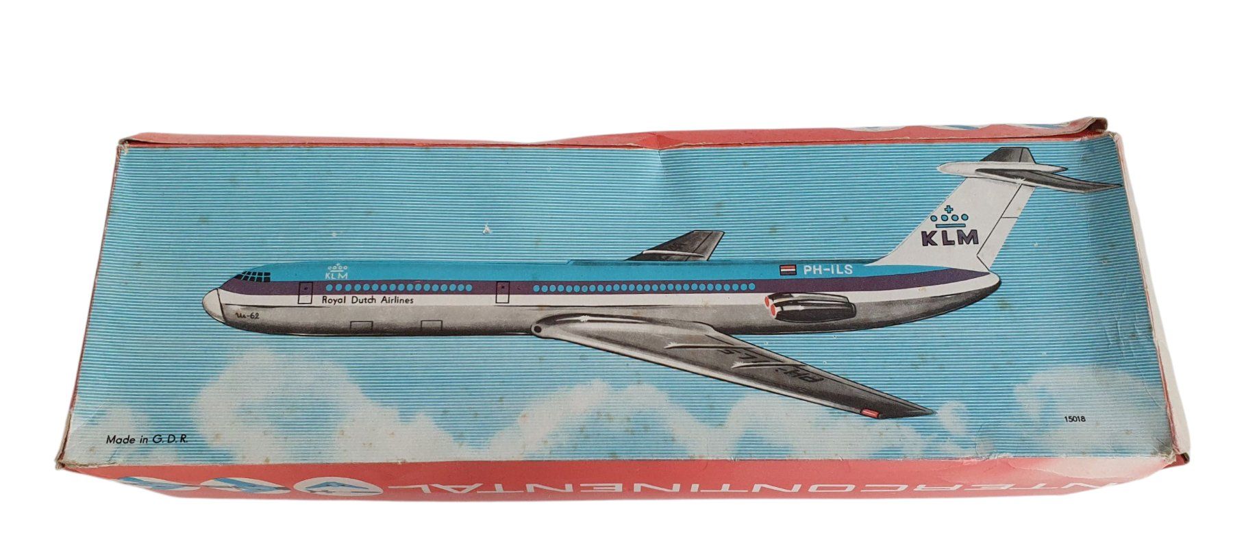 Giocattoli: KLM Blechflugzeug mit Friktionsantrieb OVP – Usato da Flawil venduto da JaguarXJSHE 8