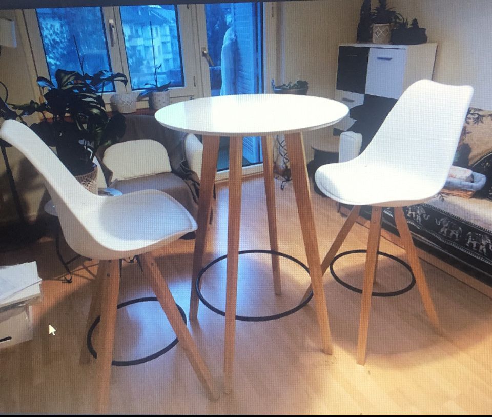 Set di tavolo e panche: Bartisch Set /Bartisch+2 Barstühle – Usato da Olten venduto da Lara1967 3