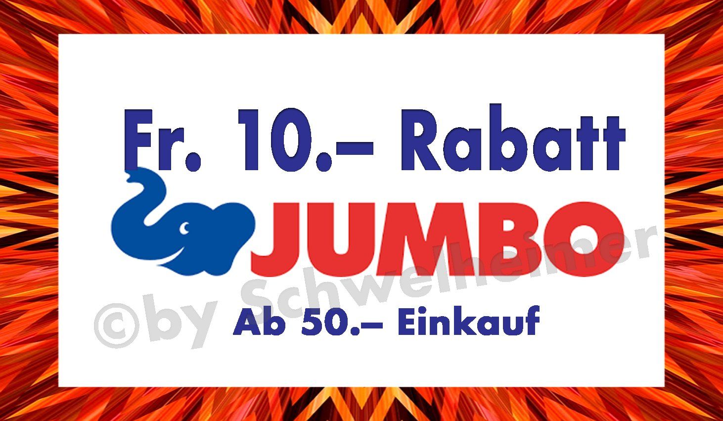 Buoni: 10 Franken Rabatt bei Jumbo ab Fr. 50.-- – Nuovo e nell'imballaggio originale da Allschwil venduto da Schwelheimer