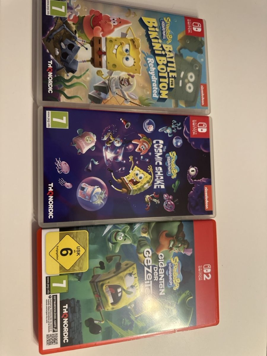 Nintendo Spiele: SpongeBob Nintendo Switch Spiele Bundle – Neu (gemäss Beschreibung) aus Buchs AG von ben_9t2x