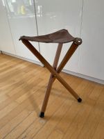 MABEF Designer Klapphocker aus Italien – Echtleder & Holz