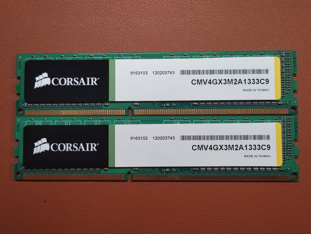 4GB RAM (2x2GB) DDR3 1333MHz 2Stück (Gebraucht) in Weisslingen für CHF ...
