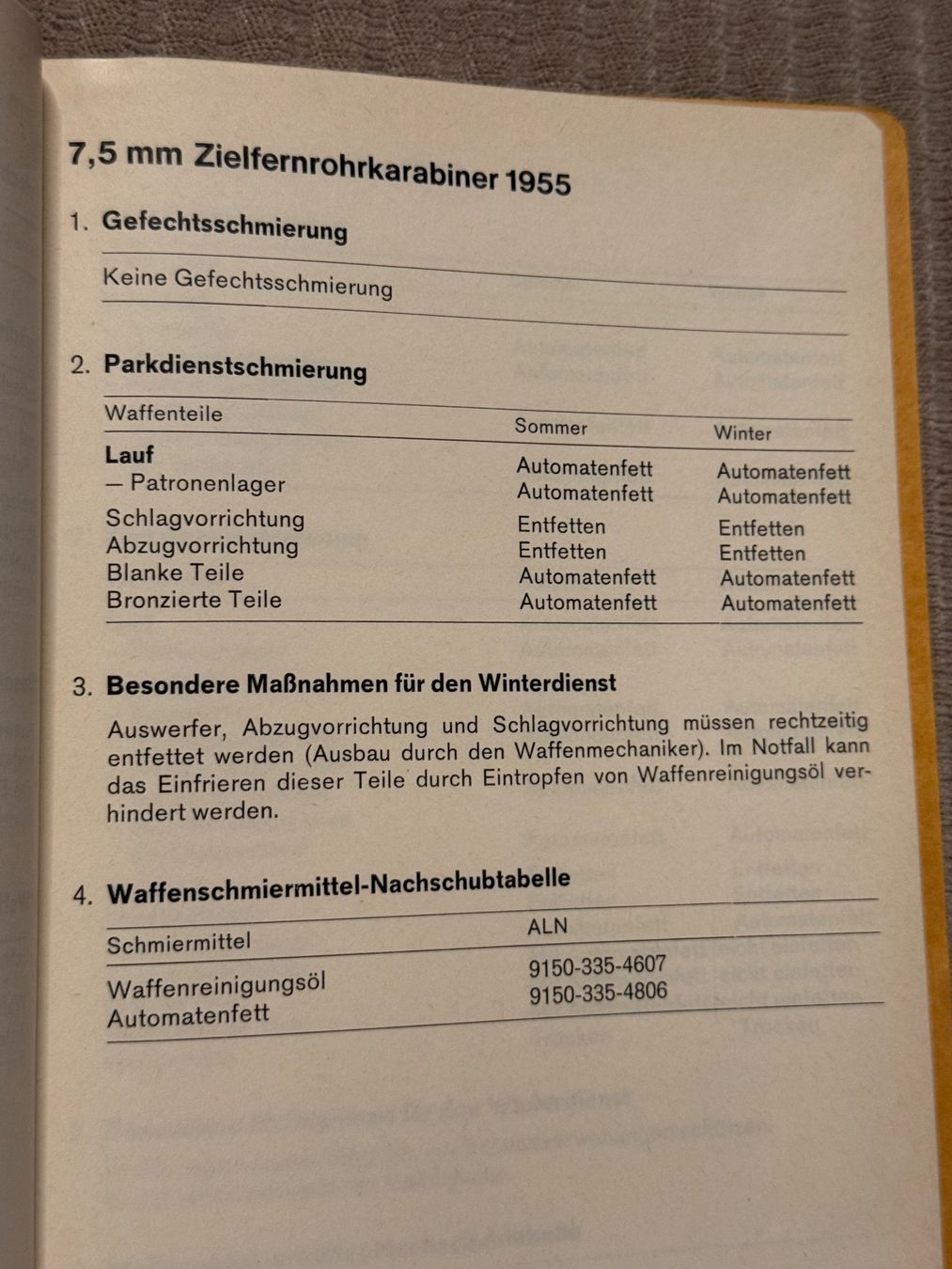 Libri: Reglement: Die Schmierung der Waffen - Schweizer Armee – Usato da Brütten venduto da Hst1 9
