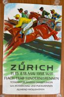 Originalplakat Flachtrab-Hindernisrennen, Laubi, 1958