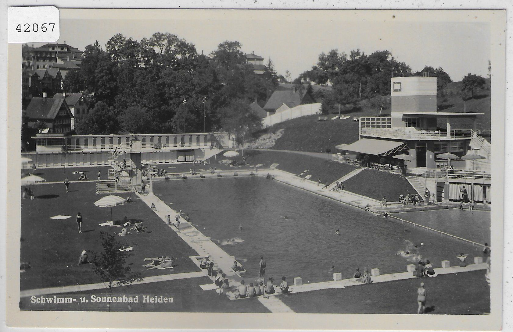 Cartoline postali: Schwimm- und Sonnenbad - Heiden – Usato da Ettingen venduto da Kartenplanet