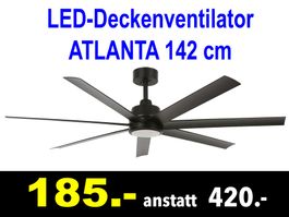 🔴  LED-Deckenventilator ATLANTA 142 cm /520B