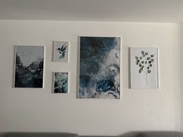 5 Bilder inkl rahmen