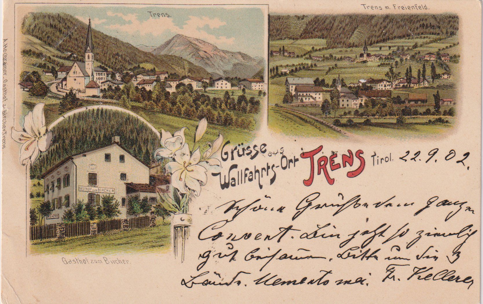 Cartoline postali: Ansichtskarte 1902 TRENS nach Sarnen – Usato da Eschlikon TG venduto da PhilCon