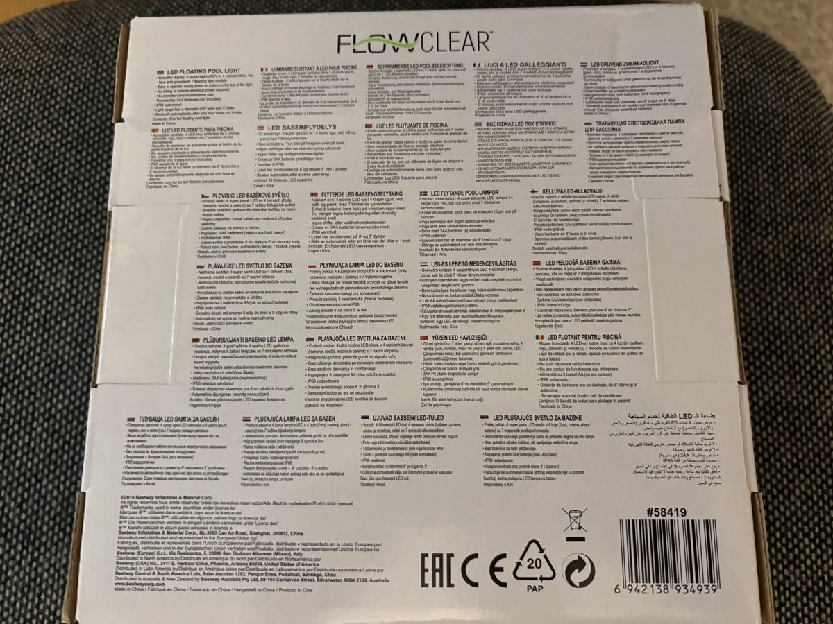 Bestway Schwimmbad: POOL light flowclear LED – Neu und originalverpackt aus Herzogenbuchsee von warrior77 2