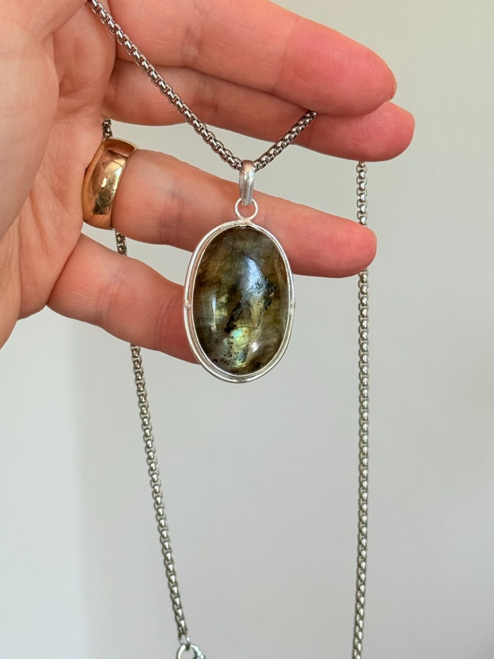Ketten: Collier Labradorite , bijou chic et tendance ! – Neu und originalverpackt aus Genève von AWWA 1