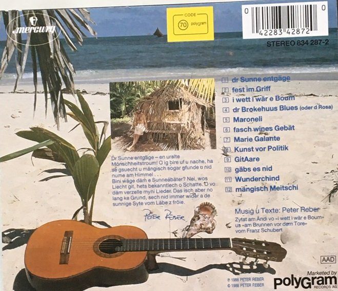 CD: Peter Reber - Dr Sunne entgäge – Usato da Grüningen venduto da azulverde 1