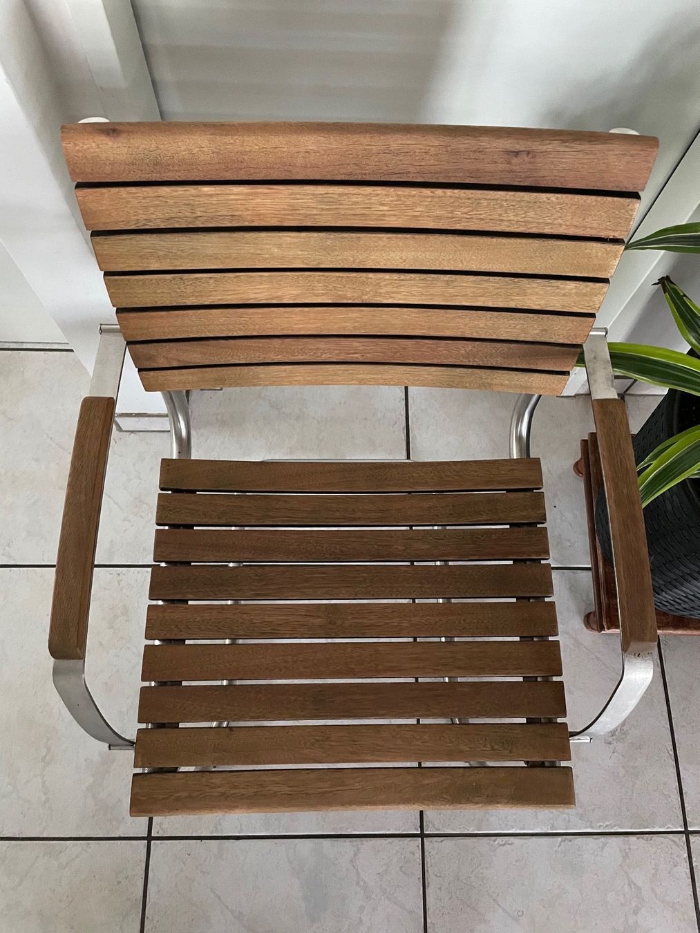 Stühle: Chaise Métallique Design Bois Teck – Gebraucht aus Vallamand von Bricbracbroc82 4