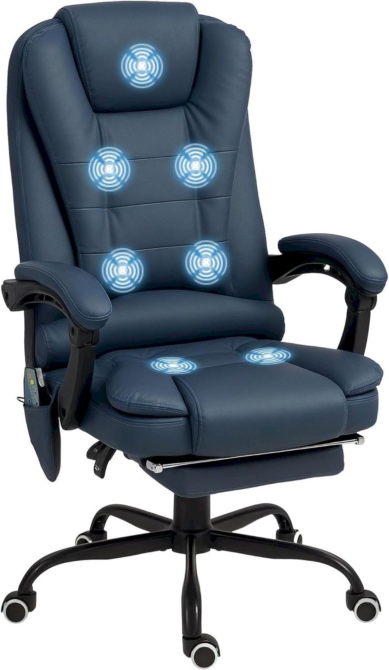 Bürostühle: Bürostuhl mit 7 Punkt Massage Blau – Neu und originalverpackt aus Bottighofen von zaap
