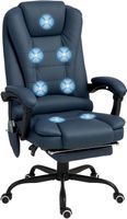 Bürostuhl mit 7 Punkt Massage Blau