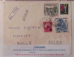 Colombie, lettre de 1958