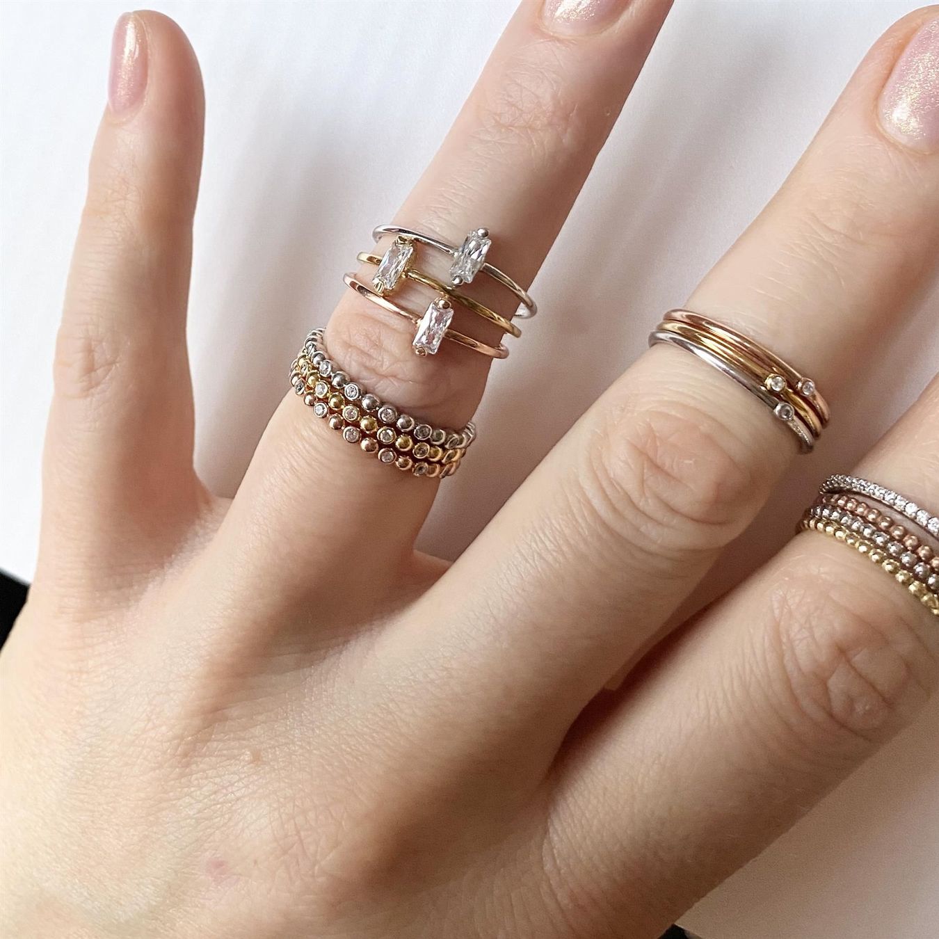 Anelli: Ring fein dünn Kugeln 925 Silber filigran Klassiker 52 – Nuovo e nell'imballaggio originale da Zürich venduto da goldfisch.schmuck 2