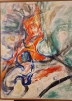 grosses abstraktes Oelbild von Alexander Zyw ( exil Pole)