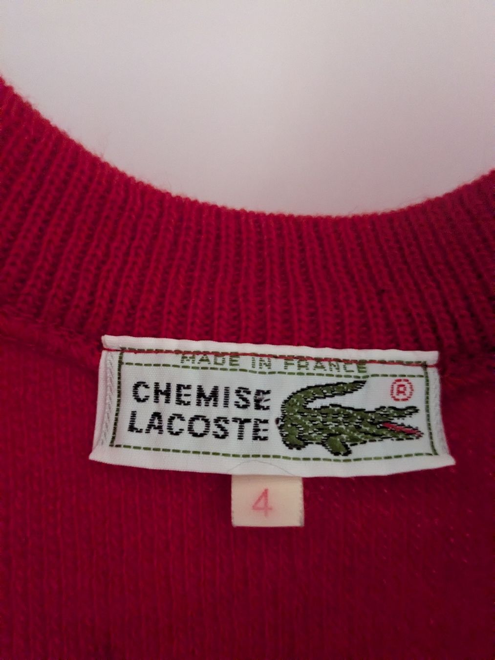 Lacoste Maglioni & Felpe: Roter Lacoste Pullunder Vintage – Usato da Winterthur venduto da Prishy 2