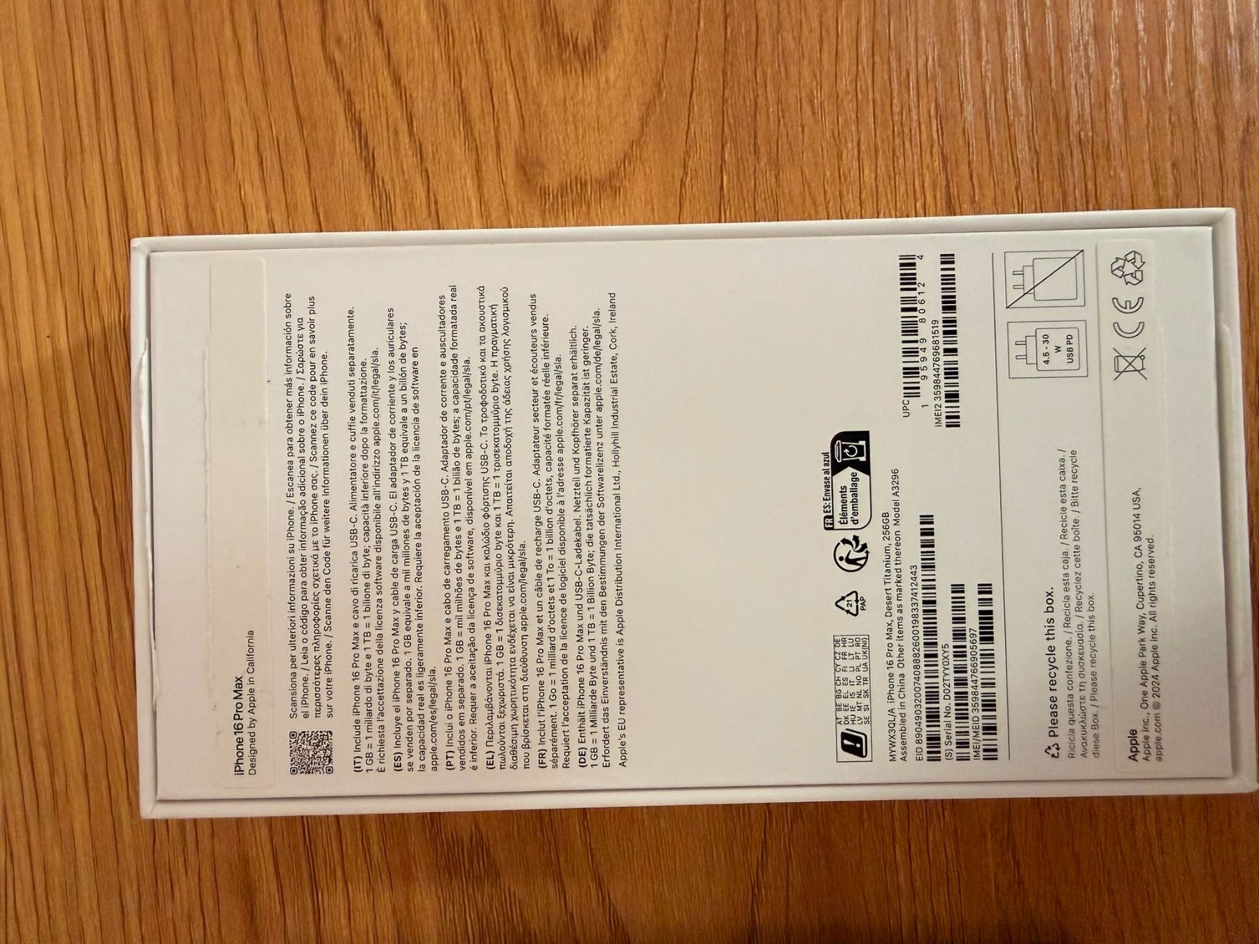 Apple Telefoni cellulari / Smartphones: Iphone 16 Pro Max 256GB Desert Titanium – Nuovo (secondo la descrizione) da Thundorf venduto da Sabesh31 3