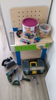 Hape Werkbank mit Bosch Werkzeug & Eichhorn Constructor
