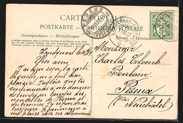 Cartes postales: AK Landquart, Panorama mit Bergblick – D'occasion à Berlin par bartko-reher 1