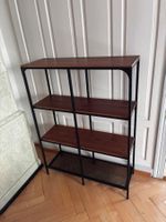 FJÄLLBO Regal, schwarz / Kieferholz, 100x136 cm