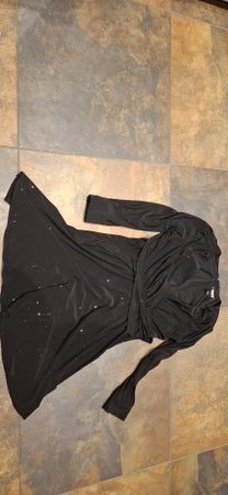 dkny kleid schwarz Glitzer Grösse 42