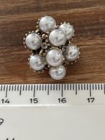 Pendentif /broche vintage véritable perlcuivrée 2 cm X1,8 cm