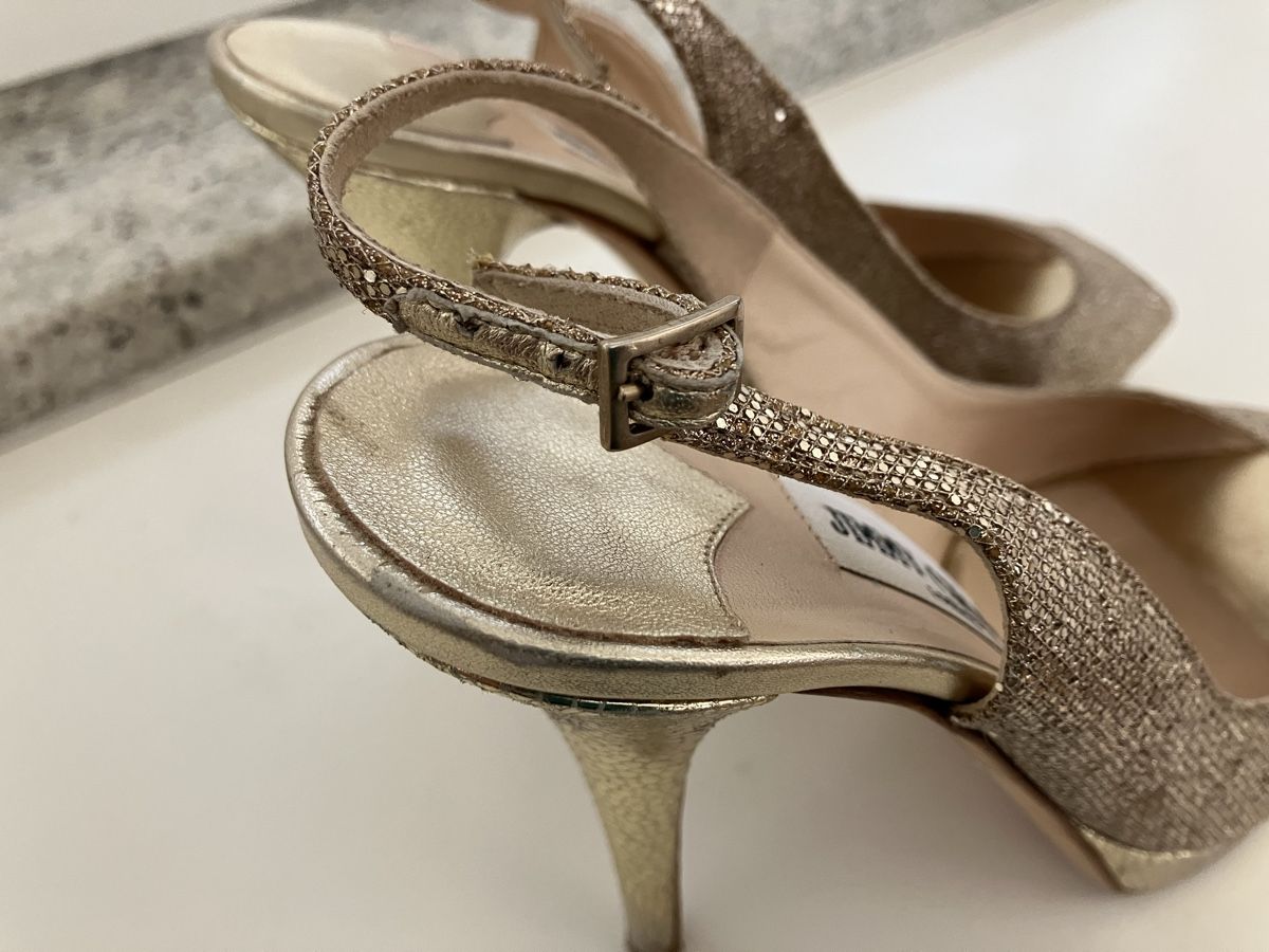 Jimmy Choo Scarpe da donna: Jimmy Choo Nova Glitter Slingback Metallic 39 – Usato da losone venduto da china06 8