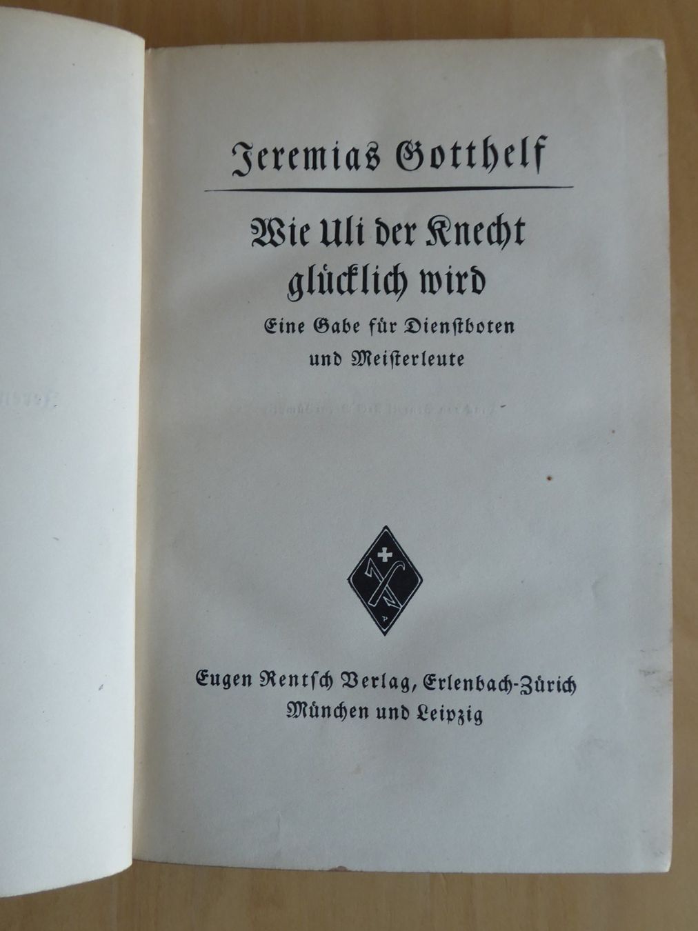 Libri: Jeremias Gotthelf Uli der Knecht – Usato da Aadorf venduto da Dragonfisch 4
