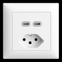 UP Steckdose 1xT13, 2xUSB C 3000mA weiss Feller ORIGINAL