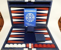 Rar Backgammon Spiel in Koffer Vintage 1970 / 80er