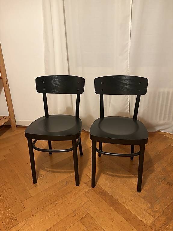 Sedie: Lot de 2 chaises IKEA IDOLF noires – Usato da Lausanne venduto da sal_r99q 1