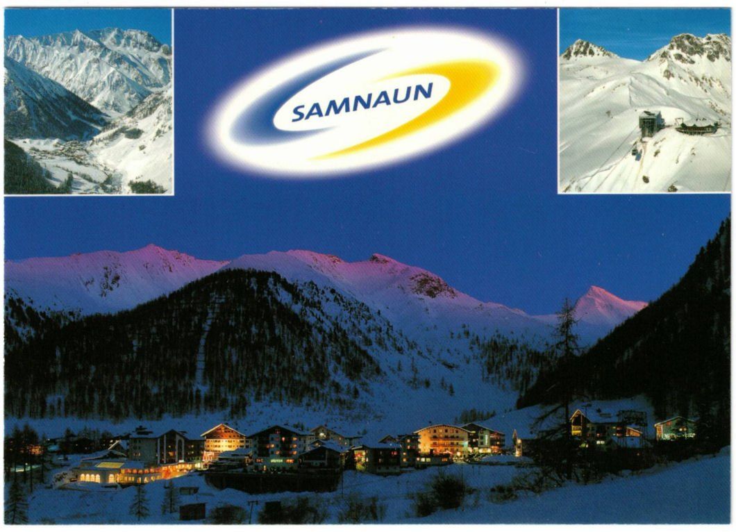 Cartoline postali: Samnaun - 3 Bild AK – Usato da Binningen venduto da Mountainrider
