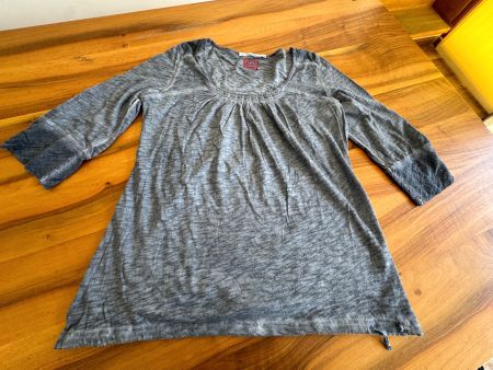 NILE ATELIER Damen Langarm T-Shirt Gr. M Graublau